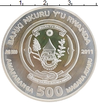 монета - руанда 500 франков - подробная информация фото 1