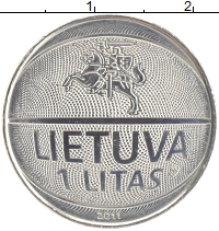 монета - литва 1 лит - подробная информация фото 1