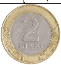 монета - литва 2 лита - подробная информация фото 1