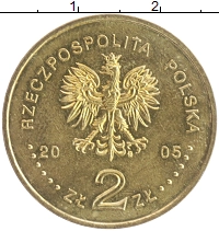 монета - польша 2 злотых - подробная информация фото 1