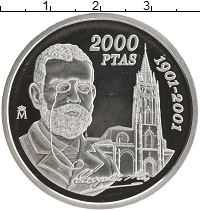 монета - испания 2000 песет - подробная информация фото 1
