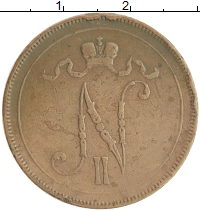 монета - 1894 – 1917 николай ii 10 пенни - подробная информация фото 1