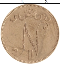 монета - 1894 – 1917 николай ii 5 пенни - подробная информация фото 1