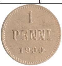монета - 1894 – 1917 николай ii 1 пенни - подробная информация фото 1
