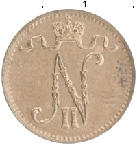 монета - 1894 – 1917 николай ii 1 пенни - подробная информация фото 1