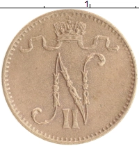 монета - 1894 – 1917 николай ii 1 пенни - подробная информация фото 1