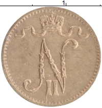 монета - 1894 – 1917 николай ii 1 пенни - подробная информация фото 1