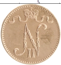 монета - 1894 – 1917 николай ii 1 пенни - подробная информация фото 1