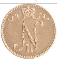 монета - 1894 – 1917 николай ii 1 пенни - подробная информация фото 1