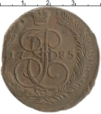 монета - 1762 – 1796 екатерина ii 5 копеек - подробная информация фото 1