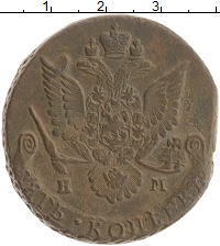 монета - 1762 – 1796 екатерина ii 5 копеек - подробная информация фото 1