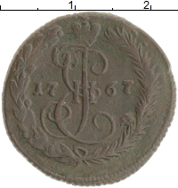 монета - 1762 – 1796 екатерина ii 1 деньга - подробная информация фото 1