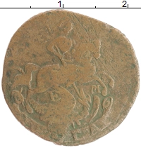монета - 1762 – 1796 екатерина ii 1 деньга - подробная информация фото 1
