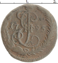монета - 1762 – 1796 екатерина ii 1 деньга - подробная информация фото 1