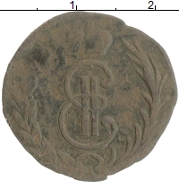 монета - 1762 – 1796 екатерина ii 1 деньга - подробная информация фото 1