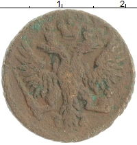 монета - 1741 – 1761 елизавета петровна 1 полушка - подробная информация фото 1