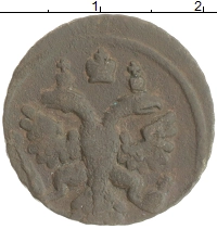 монета - 1730 – 1740 анна иоанновна 1 полушка - подробная информация фото 1