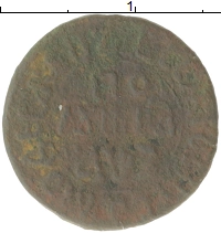 монета - 1689 – 1725 петр i 1 полушка - подробная информация фото 1