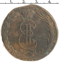 монета - 1762 – 1796 екатерина ii 10 копеек - подробная информация фото 1