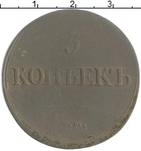монета - 1825 – 1855 николай i 5 копеек - подробная информация фото 1