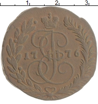 монета - 1762 – 1796 екатерина ii 2 копейки - подробная информация фото 1