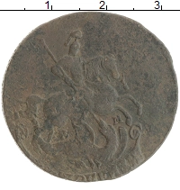 монета - 1762 – 1796 екатерина ii 2 копейки - подробная информация фото 1