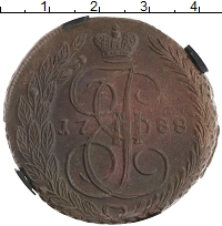 монета - 1762 – 1796 екатерина ii 5 копеек - подробная информация фото 1