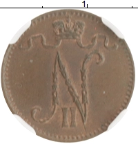 монета - 1894 – 1917 николай ii 1 пенни - подробная информация фото 1