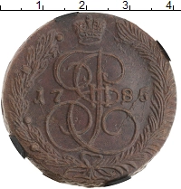 монета - 1762 – 1796 екатерина ii 5 копеек - подробная информация фото 1