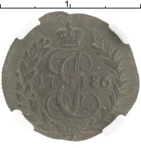 монета - 1762 – 1796 екатерина ii 1 полушка - подробная информация фото 1