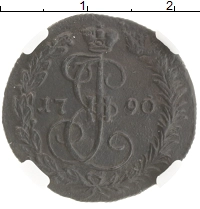 монета - 1762 – 1796 екатерина ii 1 деньга - подробная информация фото 1