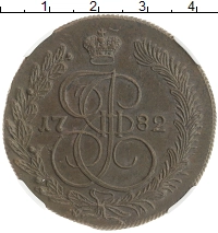 монета - 1762 – 1796 екатерина ii 5 копеек - подробная информация фото 1