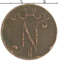 монета - 1894 – 1917 николай ii 5 пенни - подробная информация фото 1