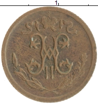 монета - 1894 – 1917 николай ii 1/2 копейки - подробная информация фото 1