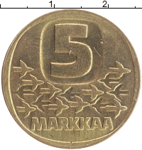 монета - финляндия 5 марок - подробная информация фото 1