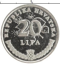 монета - хорватия 20 лип - подробная информация фото 1