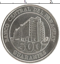 монета - парагвай 500 гуарани - подробная информация фото 1