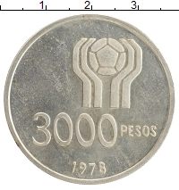 монета - аргентина 3000 песо - подробная информация фото 1