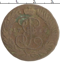 монета - 1762 – 1796 екатерина ii 2 копейки - подробная информация фото 1