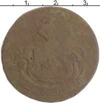 монета - 1762 – 1796 екатерина ii 2 копейки - подробная информация фото 1