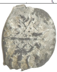 монета - 1584 – 1598 федор иванович 1 копейка - подробная информация фото 1
