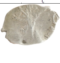 монета - 1584 – 1598 федор иванович 1 копейка - подробная информация фото 1