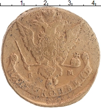 монета - 1762 – 1796 екатерина ii 5 копеек - подробная информация фото 1