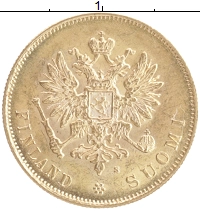 монета - 1881 – 1894 александр iii 10 марок - подробная информация фото 1