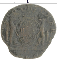 монета - 1762 – 1796 екатерина ii 1 деньга - подробная информация фото 1