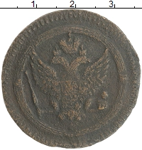 монета - 1801 – 1825 александр i 2 копейки - подробная информация фото 1