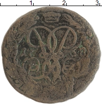монета - 1741 – 1761 елизавета петровна 2 копейки - подробная информация фото 1