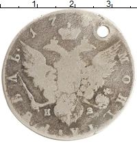монета - 1762 – 1796 екатерина ii 1 рубль - подробная информация фото 1