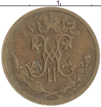 монета - 1894 – 1917 николай ii 1/2 копейки - подробная информация фото 1