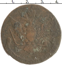 монета - 1762 – 1796 екатерина ii 5 копеек - подробная информация фото 1